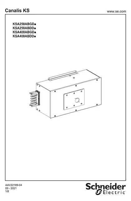 schneider施耐德KSA...AB.D. - 250_400A END FEED UNIT - 说明页